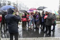 Konferencja prasowa posłanki Pauliny Matysiak i Bartosza Gruceli w Olsztynie