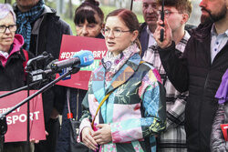 Konferencja prasowa posłanki Pauliny Matysiak i Bartosza Gruceli w Olsztynie