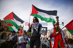 Demonstracja solidarności z Palestyną w Krakowie