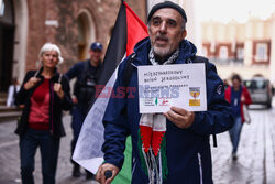 Demonstracja solidarności z Palestyną w Krakowie