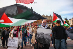 Demonstracja solidarności z Palestyną w Krakowie