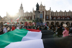 Demonstracja solidarności z Palestyną w Krakowie