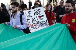 Demonstracja solidarności z Palestyną w Krakowie