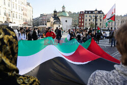 Demonstracja solidarności z Palestyną w Krakowie