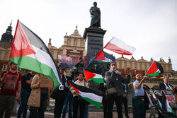 Demonstracja solidarności z Palestyną w Krakowie