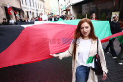 Demonstracja solidarności z Palestyną w Krakowie