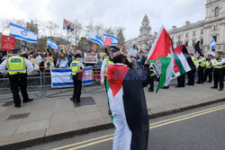 Demonstracje zwolenników Izraela i Palestyny w Londynie
