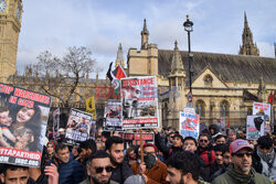 Demonstracje zwolenników Izraela i Palestyny w Londynie