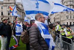 Demonstracje zwolenników Izraela i Palestyny w Londynie