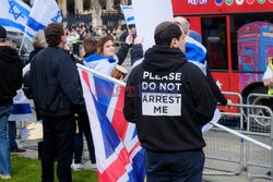 Demonstracje zwolenników Izraela i Palestyny w Londynie