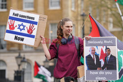 Demonstracje zwolenników Izraela i Palestyny w Londynie