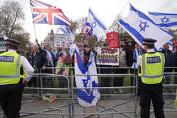 Demonstracje zwolenników Izraela i Palestyny w Londynie