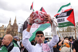 Demonstracje zwolenników Izraela i Palestyny w Londynie