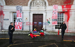 Akcja propalestyńskich aktywistów w Taunton