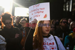 Propalestyńska demonstracja przeciwko wystawie w Krakowie