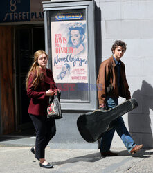 Timothee Chalamet i Elle Fanning na planie A Complete Unknown