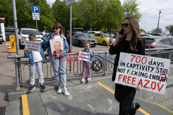 Protest krewnych obrońców Azovstalu