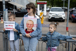 Protest krewnych obrońców Azovstalu