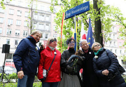 Uroczystość nadania skwerowi imienia Jerzego Wasowskiego