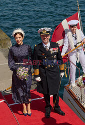 Król Fryderyk i królowa Maria na statku