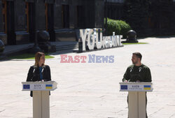 Konferencja prasowa Volodymyra Zelenskiego i Roberty Metsoli w Kijowie