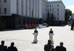 Konferencja prasowa Volodymyra Zelenskiego i Roberty Metsoli w Kijowie