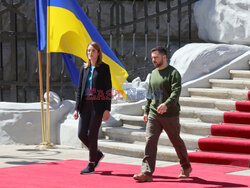 Konferencja prasowa Volodymyra Zelenskiego i Roberty Metsoli w Kijowie