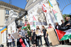 Propalestyński protest przed UW