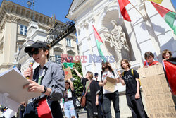 Propalestyński protest przed UW