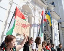 Propalestyński protest przed UW