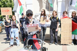 Propalestyński protest przed UW