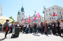 Propalestyński protest przed UW