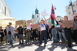 Propalestyński protest przed UW