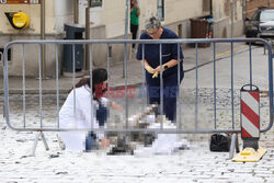 Mężczyzna podpalił się na placu św. Marka w Zagrzebiu