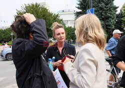 Protest twórców filmowych przed Sejmem ws. tantiem