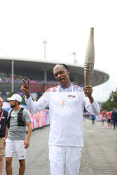 Snoop Dogg z pochodnią olimpijską