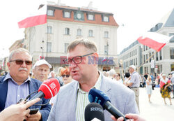 Protest katechetów w Warszawie