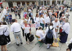 Protest katechetów w Warszawie