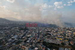 Miasto Quito spowite dymem z pożarów