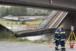 Zawaliła się część mostu w centrum Drezna