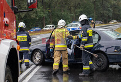 Wypadek na DK27 pod ZIeloną Górą