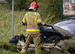 Wypadek na DK27 pod ZIeloną Górą