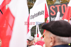 Protest PiS przed Ministerstwem Sprawiedliwości