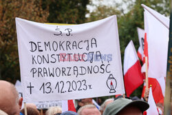 Protest PiS przed Ministerstwem Sprawiedliwości