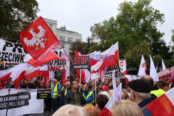 Protest PiS przed Ministerstwem Sprawiedliwości