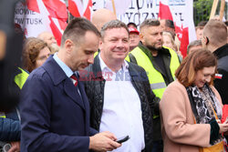 Protest PiS przed Ministerstwem Sprawiedliwości