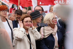 Protest PiS przed Ministerstwem Sprawiedliwości