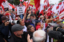 Protest PiS przed Ministerstwem Sprawiedliwości