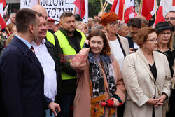 Protest PiS przed Ministerstwem Sprawiedliwości