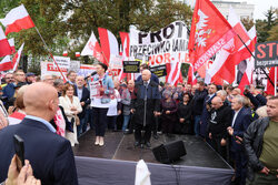 Protest PiS przed Ministerstwem Sprawiedliwości